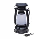 Lampa Camping Retro, Panou Solar, USB-C, Negru, 1200mAh, ABS, Reglabilă, Impermeabilă, Drumetii, Pescuit