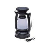 Lampa camping Retro cu panou solar integrat, culoare negru Cod:AA25484