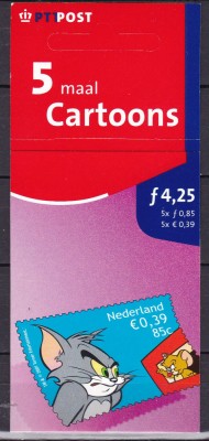 Olanda 2001 desene animate Disney MI 1909-1913 in carnet MNH foto