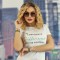 U848-2 Tricou casual cu imprimeu text