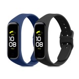 Curele Silicon Kwmobile Samsung Galaxy Fit 2 (Albastru/Negru) - Set 2, Curea Reglabila Fitness