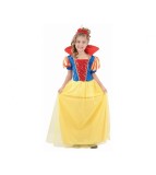 Costum carnaval Albă ca Zăpada pentru copii, marime 110-120 cm, multicolor