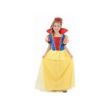 Costum carnaval Albă ca Zăpada pentru copii, marime 110-120 cm, multicolor