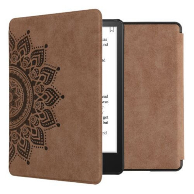 Husa kwmobile pentru Amazon Kindle Paperwhite 11, Piele ecologica, Maro, 56258.11 foto