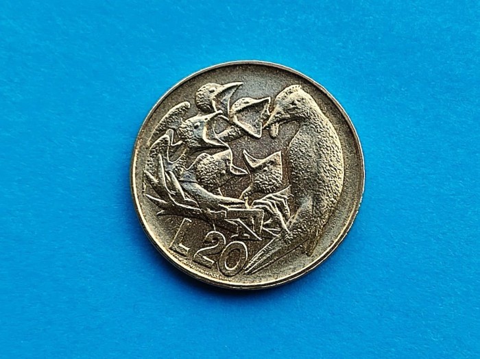20 Lire 1975 San Marino-AUNC-RAR-in realitate arata bine!!