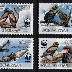 GUINEEA-BISSAU 2011 - Fauna WWF, Pasari de prada/serie completa MNH