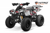ATV electric NITRO Eco Warrior 1000W putere, baterie 48V 20Ah, Grafiti Alb