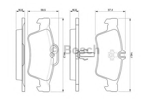 Set placute frana,frana disc MERCEDES E-CLASS T-Model (S212) (2009 - 2016) BOSCH 0 986 424 699