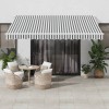 Gossi copertina retractabila automat, antracit/alb, 400x350 cm