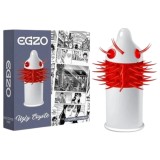 Prezervativ EGZO Ugly Coyote cu tepi lungi, Latex, 5.2 cm diametru, 18 cm lungime, 1 buc, Lubrifiat, Fara miros