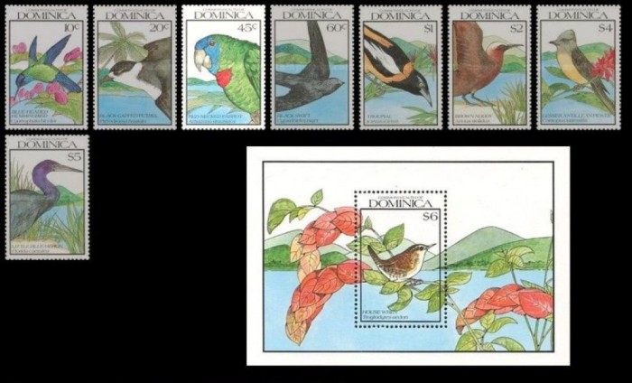 DOMINICA 1990 FAUNA PASARI