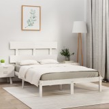 Cumpara ieftin Cadru de pat, alb, 200x200 cm, lemn masiv