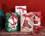 Set de 8 pungi cadou pentru Craciun FUSEY, multicolor, hartie, 18,5 x 12 cm