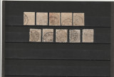 RO - 1890/91 LP 47 h - CIFRA IN PATRU COLTURI LOT 10 TIMBRE STAMPILATE 15 BANI, Stampilat