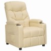 VidaXL Fotoliu rabatabil, crem, material textil 339091