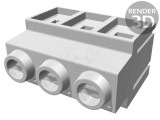 Regletă Conexiuni PCB Unghi 90&deg; 3 Piste 10,16mm