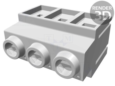 Conector regletă PCB 90&amp;deg; 3 piste foto