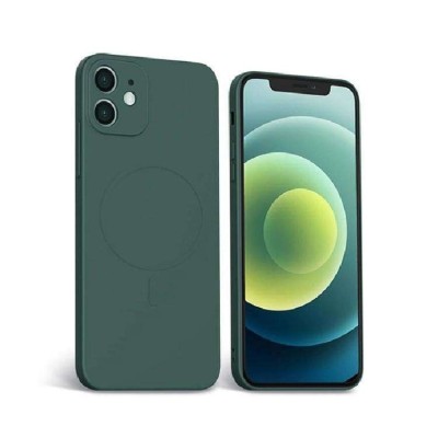 Husa protectie Flippy compatibila cu Apple iPhone 12 Pro Max Mag Safe Silicone Verde foto