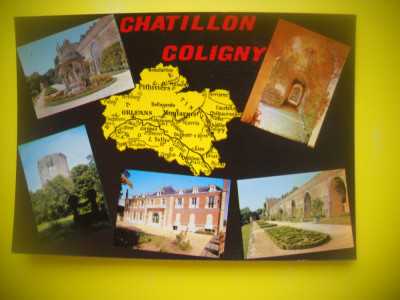 HOPCT 90715 HARTA CHATILLON COLIGNY -FRANTA-NECIRCULATA foto