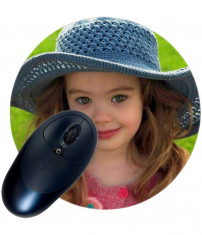 Mousepad rotund pentru sublimare personalizabil foto