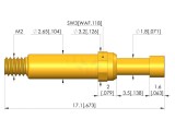 Test probe screw-in 5A, v&acirc;rf plat