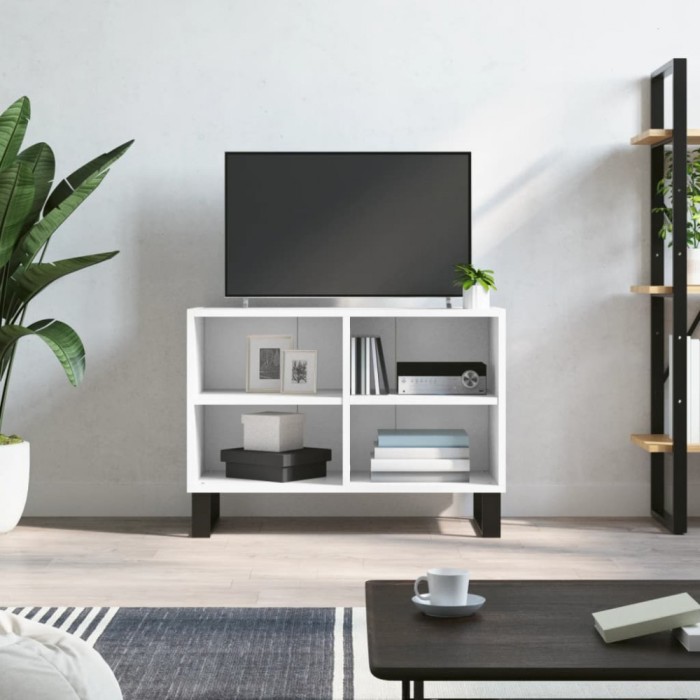 Gossi comoda tv, alb, 69,5x30x50 cm, lemn compozit