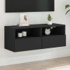 Comode TV de perete, negru, 80x30x30 cm, lemn prelucrat GartenMobel Dekor, vidaXL