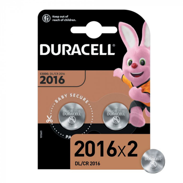 Aproape nou: Baterii Duracell Specializate Lithiu CR2016N, 2 buc