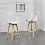 Scaune bar LublinW set 6 buc 105 x 48 x 58 cm alb [en.casa] HausGarden Leisure, [en.casa]