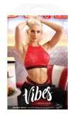 Set Lenjerie Fantasy Lingerie Extra Spicy cu Top Halter Dantela si Chilot Festonat, Rosu