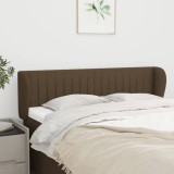 VidaXL Tăblie de pat cu aripioare maro &icirc;nchis 147x23x78/88 cm textil 3117383