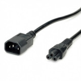 Cablu de alimentare IEC320 C14 la C5 Negru 1.8m, Value 19.99.1119