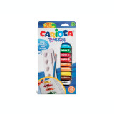 Cumpara ieftin Acuarele tempera Carioca 12 culori 10 ml cu tăviță și pensulă