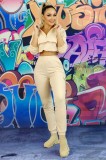 J731RR-15 Trening casual cu buzunare, mansete late si snur in talie