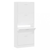 Pantofar, alb, 63x24x147 cm, lemn prelucrat