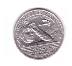 Moneda SUA 25 centi/quarter dollar 2023 D, Bessie Coleman, cu luciu
