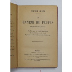 UN ENNEMI DU PEUPLE - DRAME EN CINQ ACTES par HENRIK IBSEN , 1928
