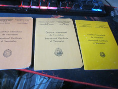 certificat international vaccinare 3 buc anii 1964 1967 1973 popovici marcelacp2 foto