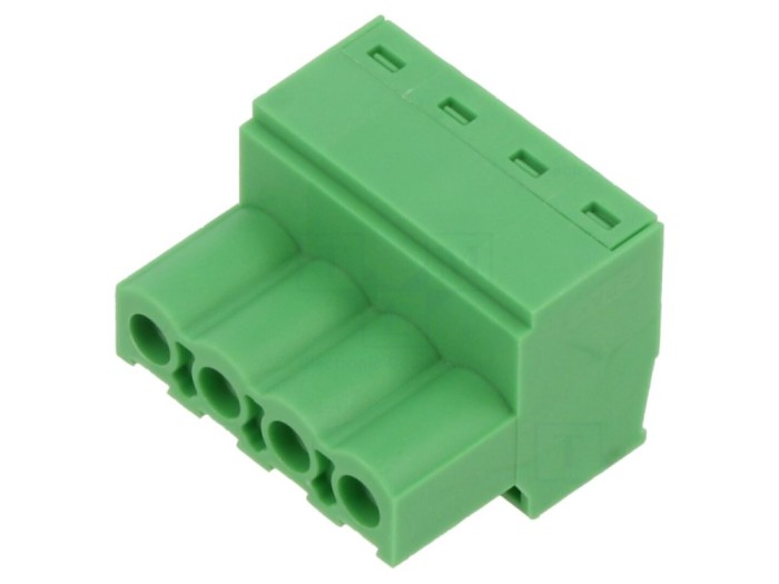 Conector regletă deconectabilă 5mm verde