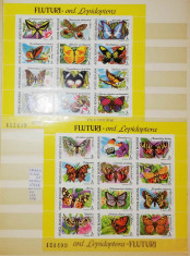 1991 Fluturi Bl.267 si Bl.268 LP1267 MNH foto