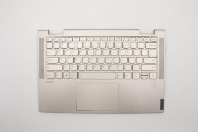 Carcasa superioara cu tastatura palmrest Laptop, Lenovo, Yoga C740-14IML Type 81TC, 5CB0U43983, AM1FG000110, auriu foto