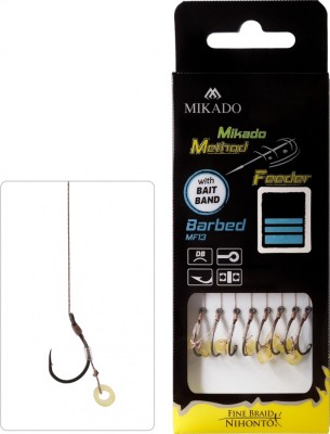 Method Feeder Rig - Bait Band - Carlig Nr.4/ Fir Textil 0.16Mm/10Cm - 8Buc foto