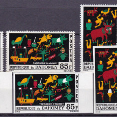 Dahomey 1965 arta MI 247-250 dant.si nedant. MNH