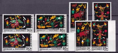 Dahomey 1965 arta MI 247-250 dant.si nedant. MNH foto