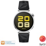 Smartwatch Huawei Watch GT 5, 41MM, Tarnish Stainless Steel Case, Black Fluoroelastomer Strap