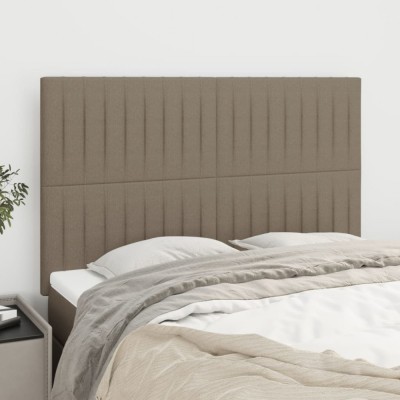 vidaXL Tăblii de pat, 4 buc, gri taupe, 72x5x78/88 cm, textil 3116572 foto
