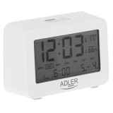 Ceas cu alarma pe baterii Adler, alb