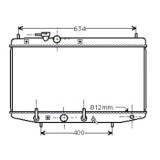 Radiator racire Daihatsu Applause, 06.1989-08.1997, Motorizare 1, 6 71kw Benzina, tip climatizare Automat, dimensiune 658x328x16mm, Cu lipire fagure