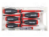 Kit 6 șurubelnițe izolate Phillips și plat PROLINE cu tester tensiune VDE