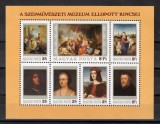 Ungaria1984 - Tablouri furate, Muzeul de Arte Plastice, Budapesta, Colita, MNH, Nestampilat